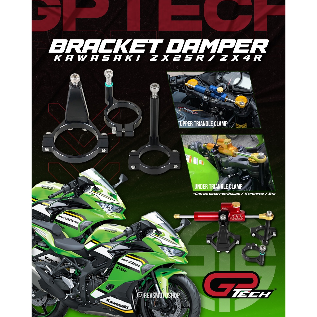 GPTECH BRACKET DAMPER KAWASAKI ZX25R ZX4R 2IN1