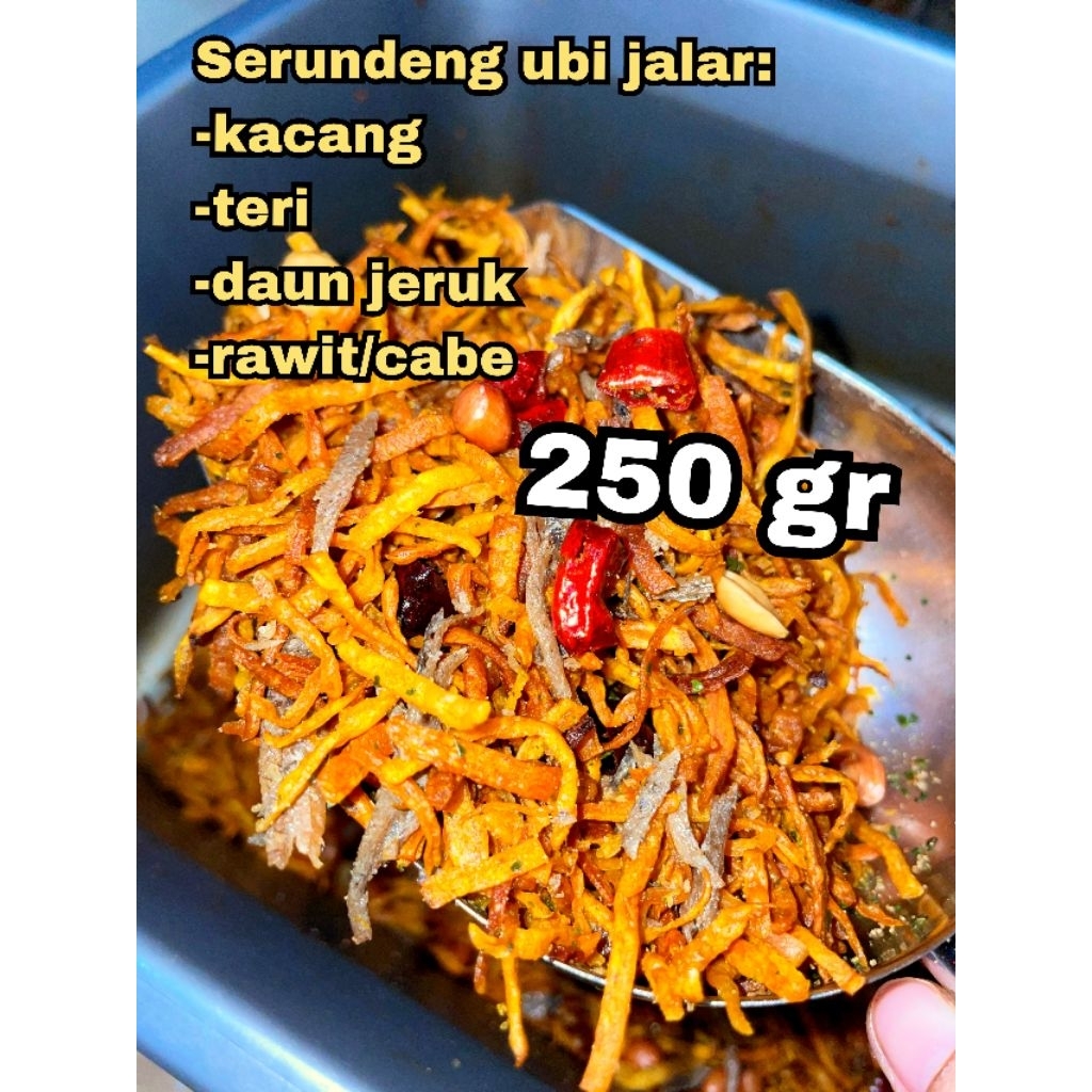 

250GR SERUNDENG UBI JALAR KHAS PADANG KUALITAS PREMIUM TERLARIS TERMURAH
