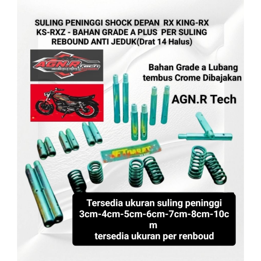 SULING PENINGGI SHOCK DEPAN  RX KING-RX KS-RXZ - BAHAN GRADE A PLUS  PER SULING REBOUND ANTI JEDUK(D