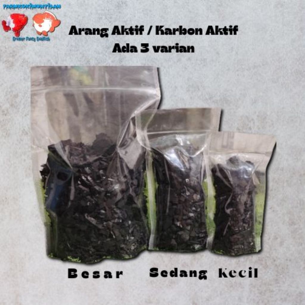ARANG AKTIF/KARBON AKTIF PENJERNIH AIR PENYERAP BAU AMIS PENYERAP RACUN KOLAM IKAN