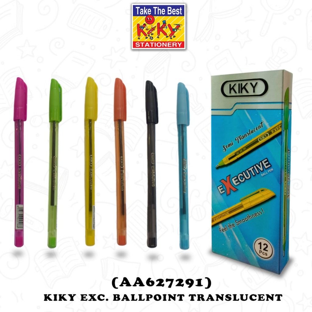 

KIKY Executive Ballpoint Translucent (Tinta Hitam) - 1 Pack = 12 Pcs