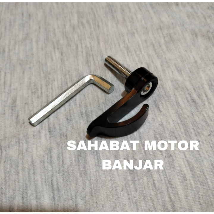 GANTUNGAN BARANG BREKET STANG + BAUT IMPORT MOTOR NMAX PCX ADV DLL / GANTUNGAN GNB HITAM