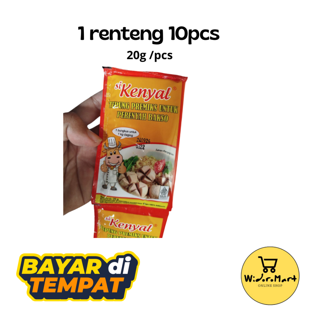 

SIKENYAL PERENYAH BAKSO tepung campuran perenyah bakso 1renteng (10pcs) dan 1 pack (20pcs)