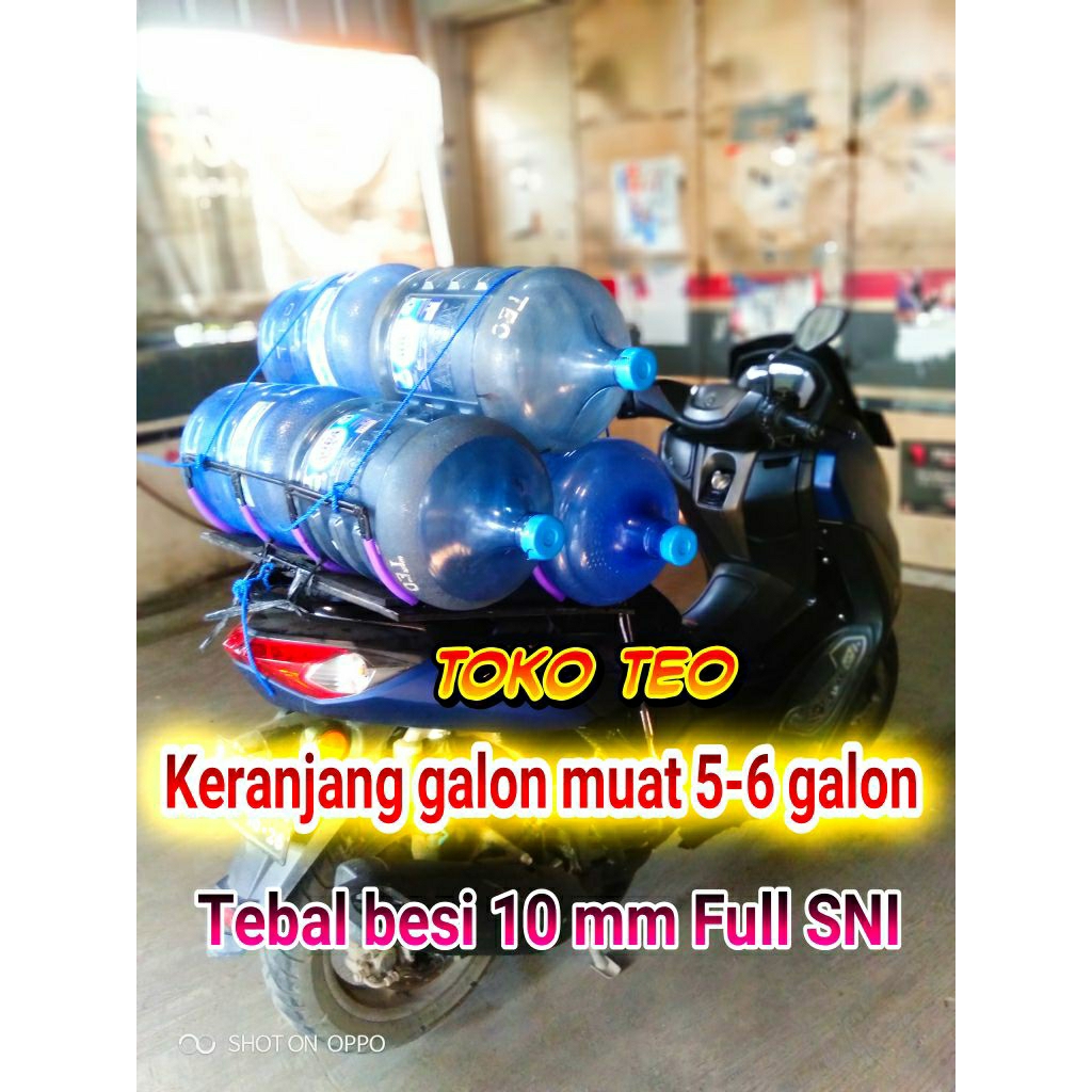 KERANJANG GALON ISI 5 - 6 GALON , TEBAL BESI 10 MM FULL SNI
