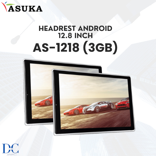 Headrest Android AS-1218 - 12,8 Inch - Ram 3 / Rom 32 - Headrest Android Mobil - 100% Original