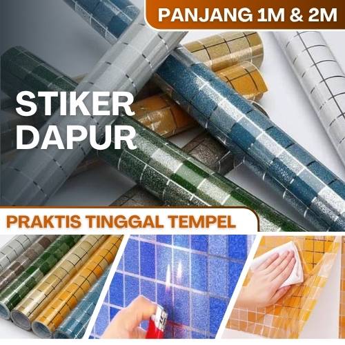 Wallpaper Sticker Dapur Wallsticker Dapur Stiker Dapur Anti Air Dan Minyak Anti Minyak