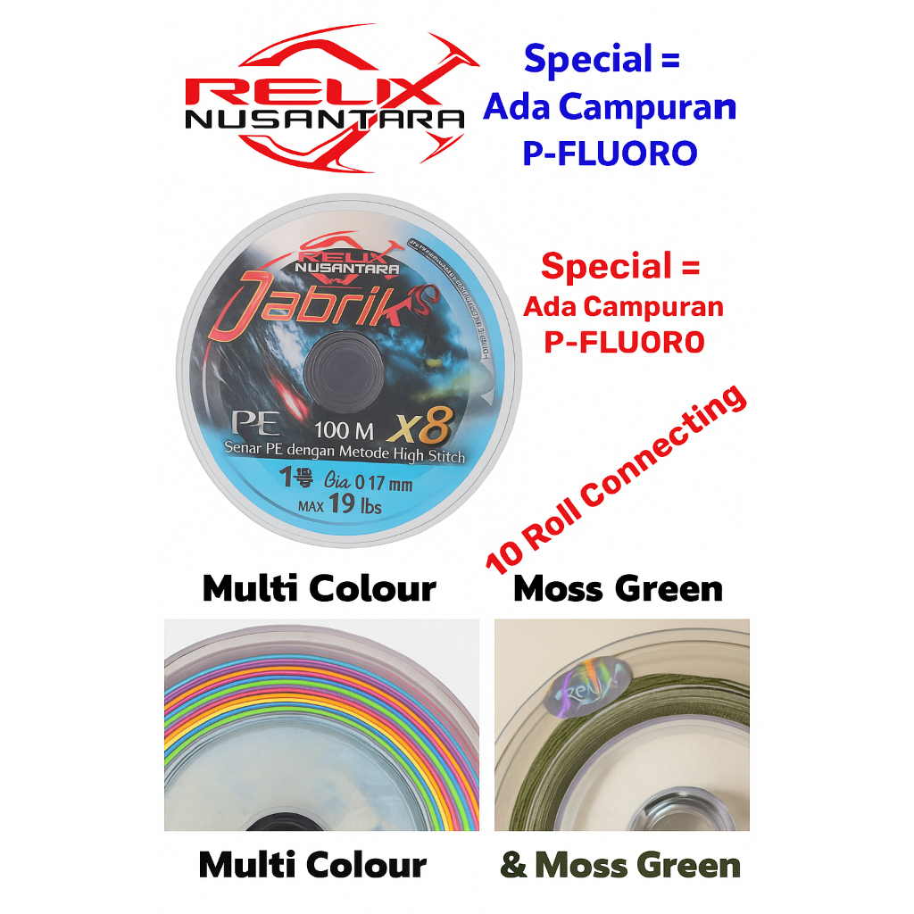 Senar Pe Relix Nusantara JABRIK 100m Connected