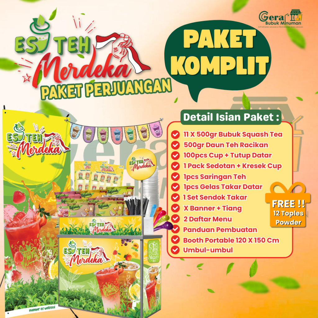 

PAKET USAHA ES TEH MERDEKA PERJUANGAN - PAKET KOMPLIT