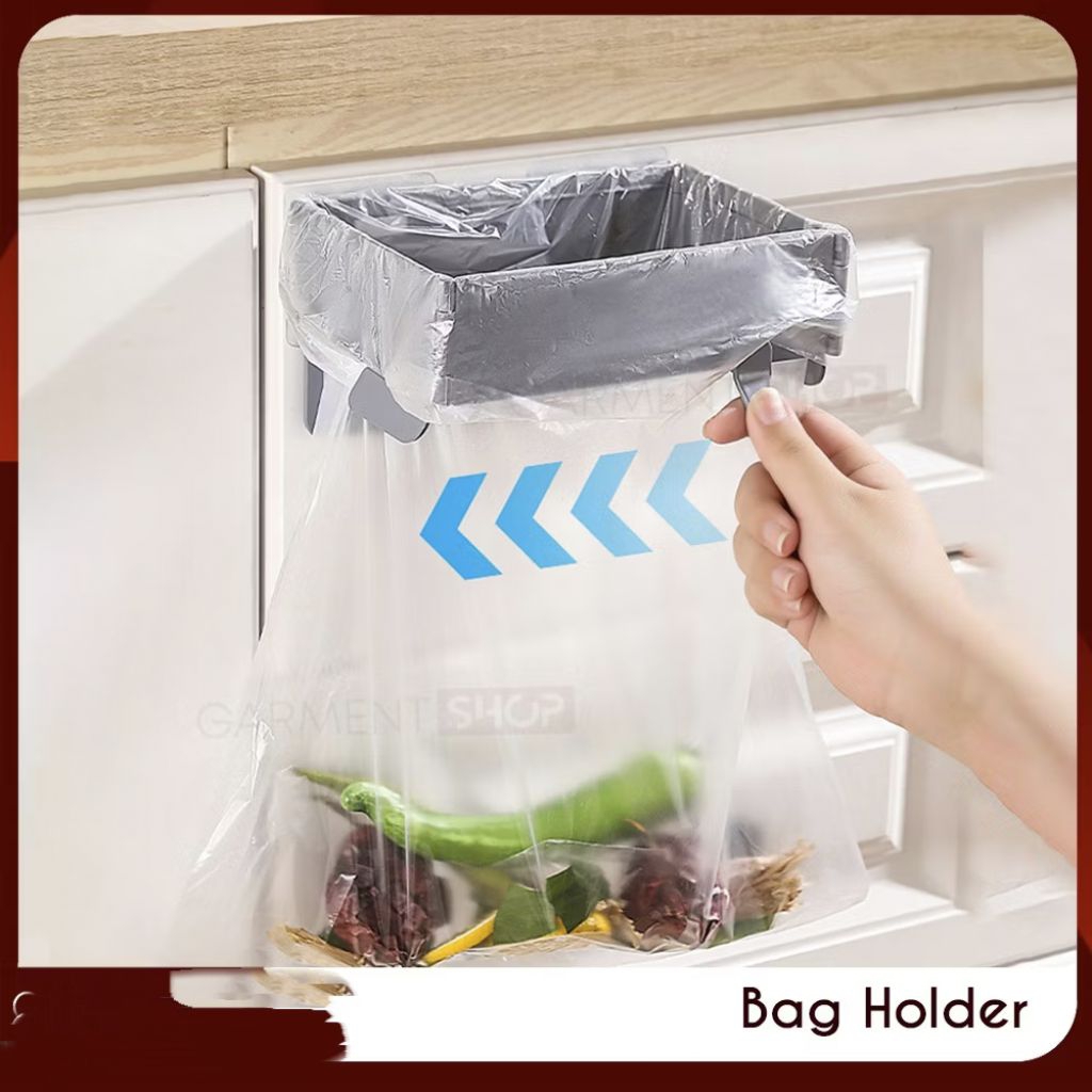 Penjepit Kantong Plastik Sampah Dapur Kamar MandiPembuangan Praktis Tempel Laci Dinding Serbaguna