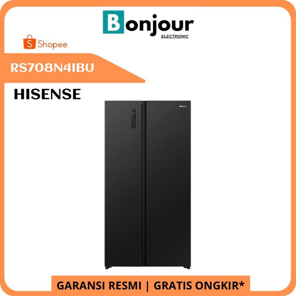 Kulkas Side by Side Hisense RS708N4IBU 591 Liter Kulkas Inverter Hisense RS70