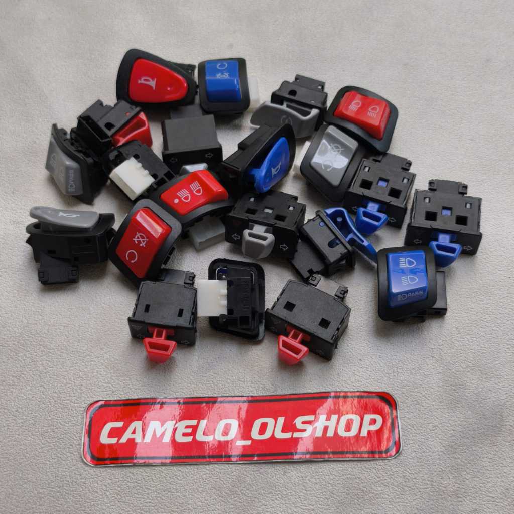SAKLAR VIETNAM TOMBOL SAKLAR VETNAM MERAH DIMMER STARTER KLAKSON ENGINE SEN VARIO125 BEATNEW SCOOPY
