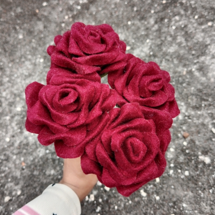 BUNGA MAWAR FLANEL | Kelopak mawar | Mawar flanel | Kelopak bunga mawar flanel | Bunga mawar tangkai