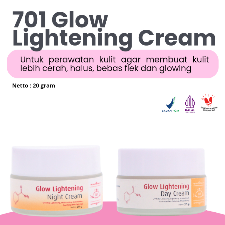 701 Day and Night Cream Collagen Glow Lightening 20 gr Original BPOM