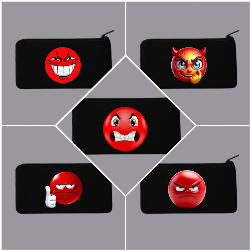 

Tempat pensil emoji red/Tepak kanvas premium/Tempat alat tulis/Tempat kosmetik/Tempah hp/Tempat dokumen kartu/Pouch