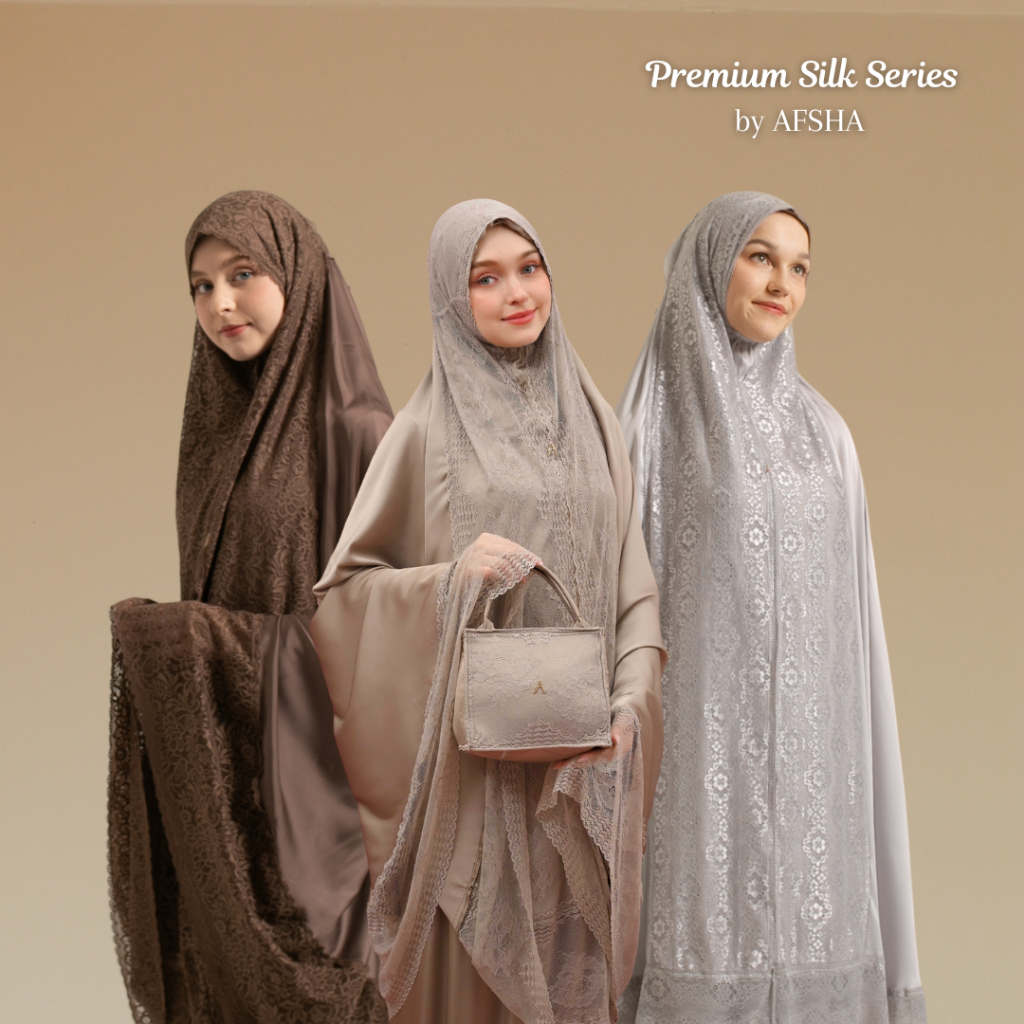 ORIGINAL AFSHA - MUKENA SILK PREMIUM HAMPERS WITH BOX