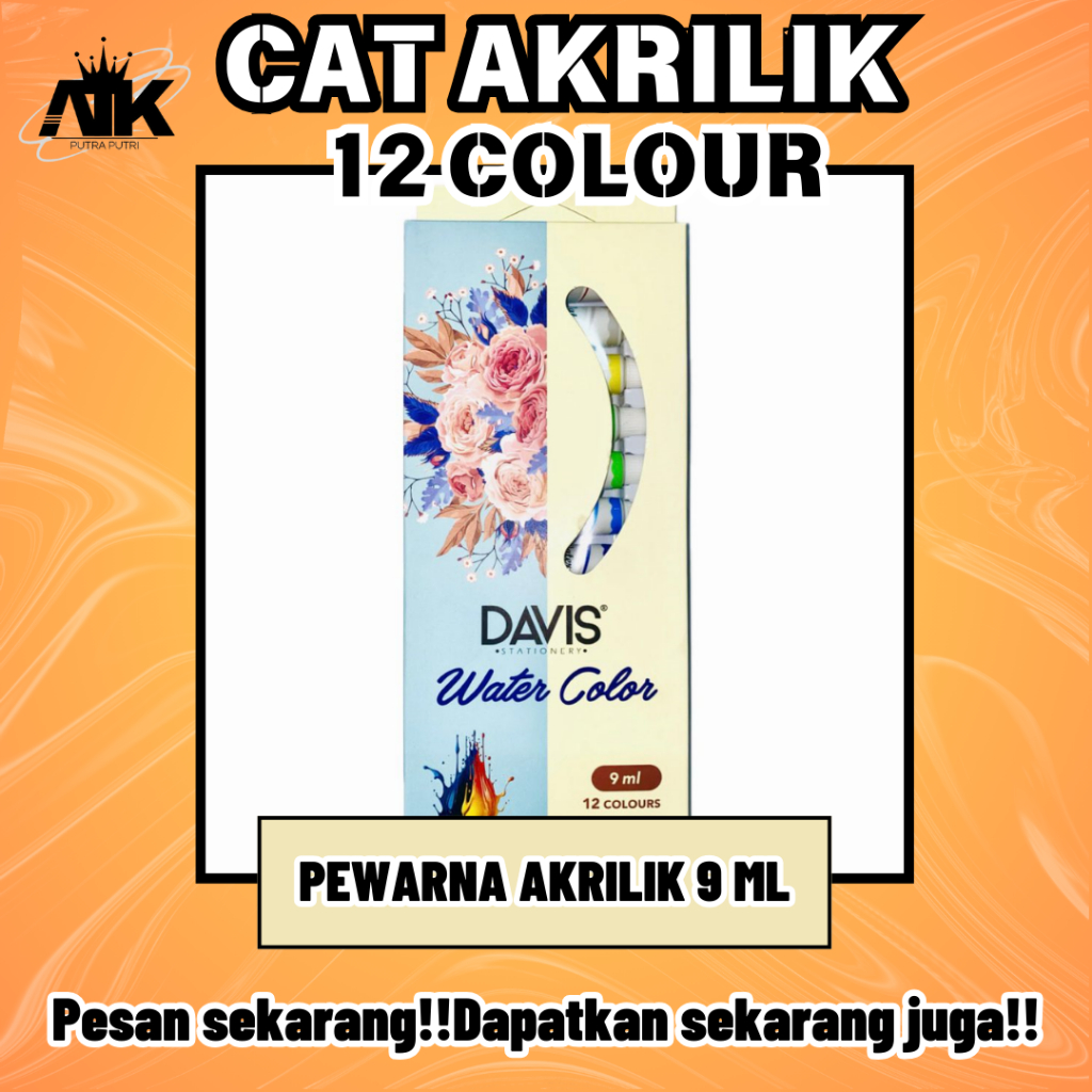 

[1SET] DAVIS WATERCOLOR 12 WARNA