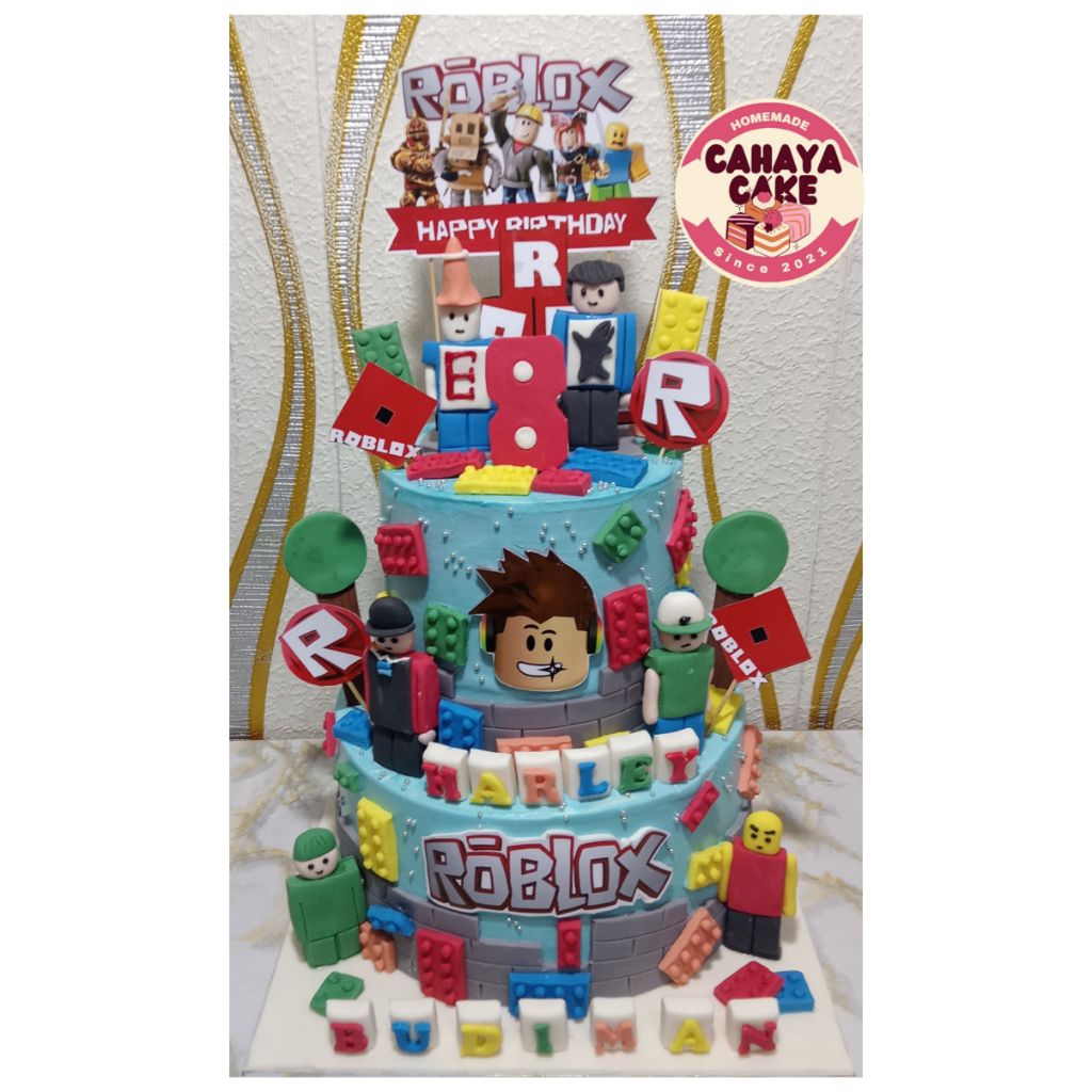 

Roblox Fondan Cake / Kue Ultah Anak Laki Laki/ Roblox Cake Custom