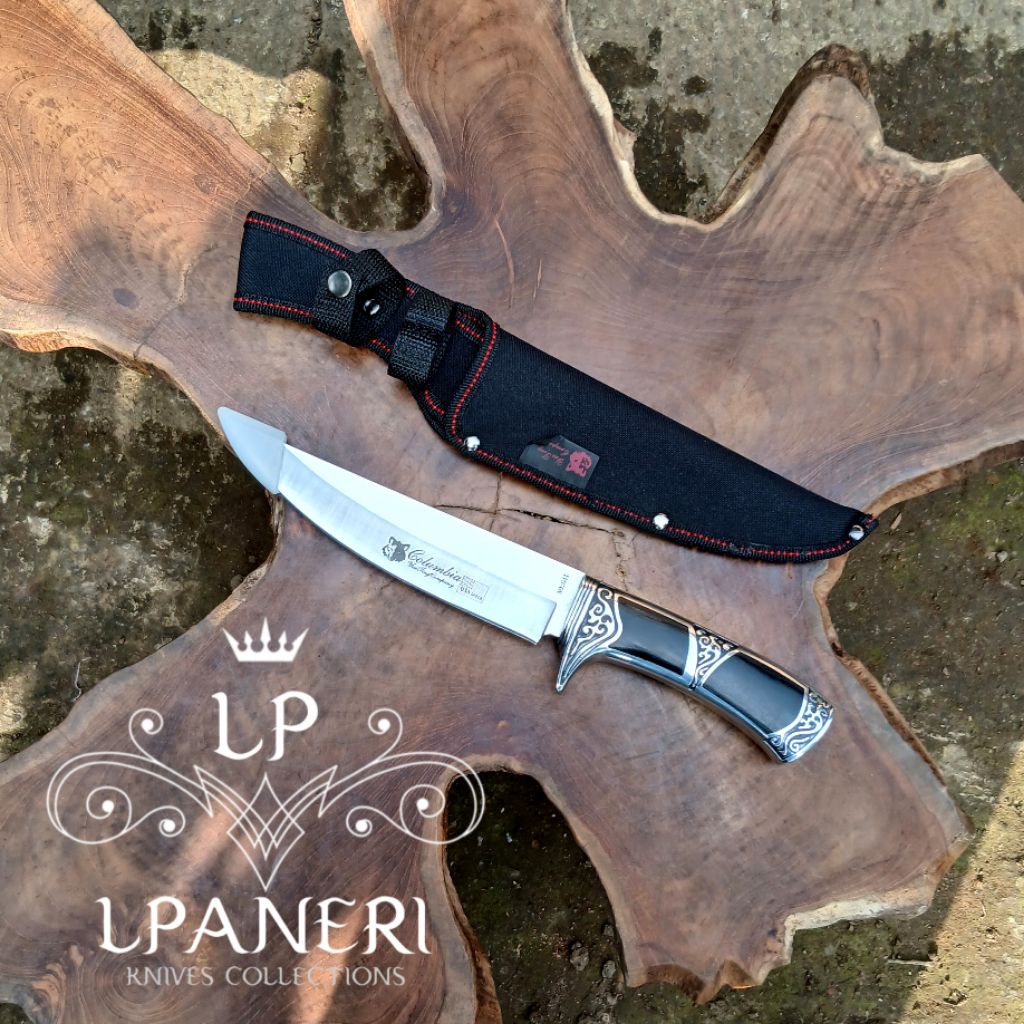 [ ORIGINAL ] Bushcraft Pisau Columbia Survival Stainless Steel Anti Karat LPANERI.