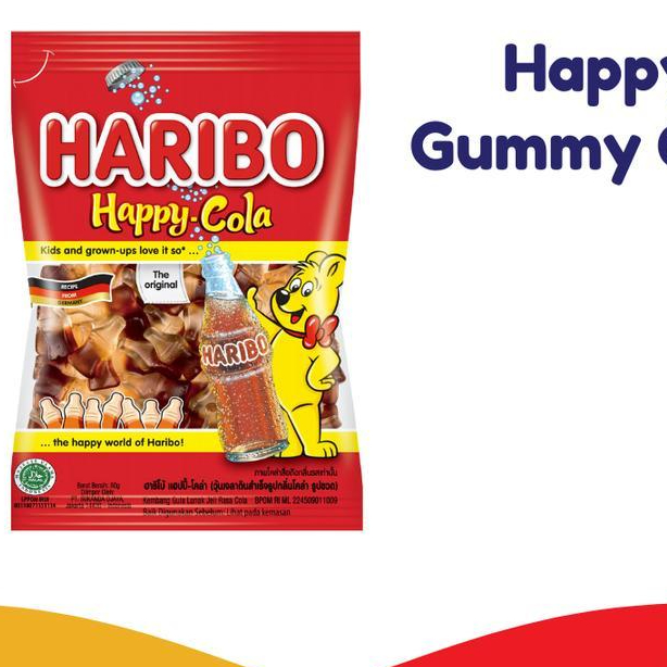 

Haribo Happy Cola Gummy Candy Permen 160 Gr