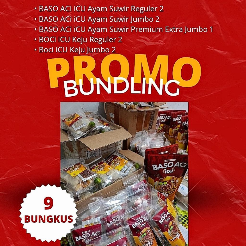 

BUNDLING All Varian BASO ACi iCU Ayam Suwir & Keju