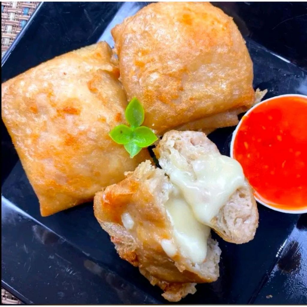 

Dimsum Goreng Lumer Ayam isi keju lengkap saus