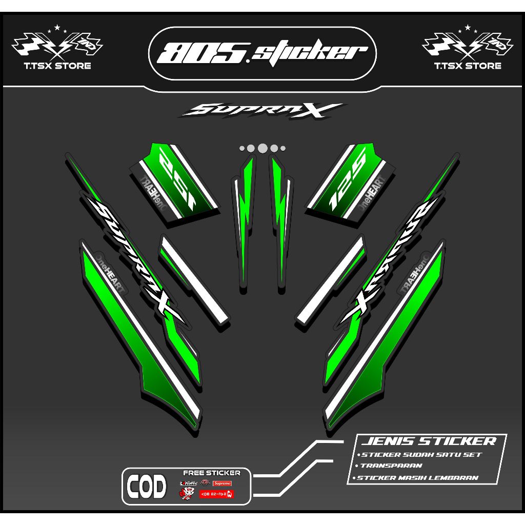 STRIPING TRANSPARAN SUPRA X 125/STIKER VARIASI SUPRA X LAMA/STRIPING SUPRA X 125 TRANSPARAN KEREN