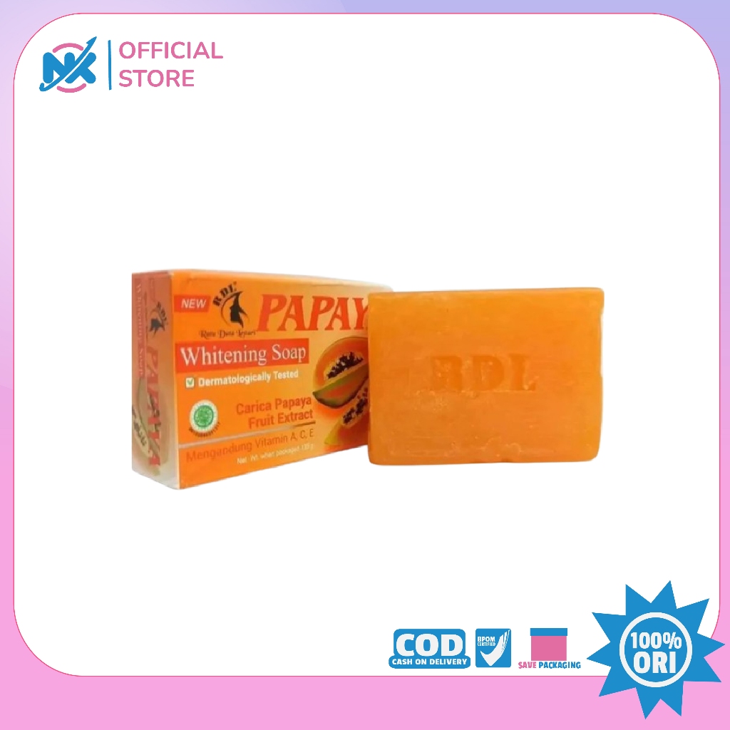 Sabun Papaya RDL Whitening Original BPOM 135gr / Sabun Papaya RDL