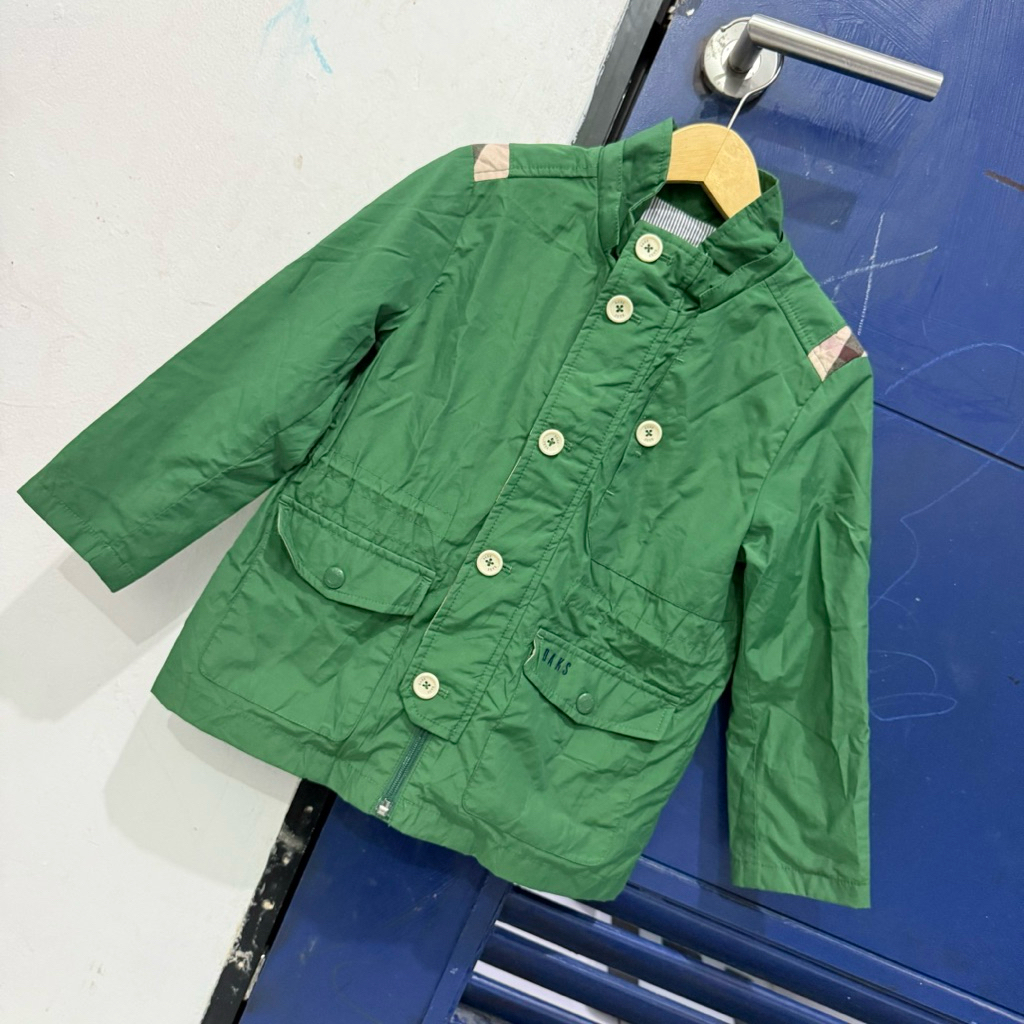 preloved jaket coat daks hijau 4-5 tahun