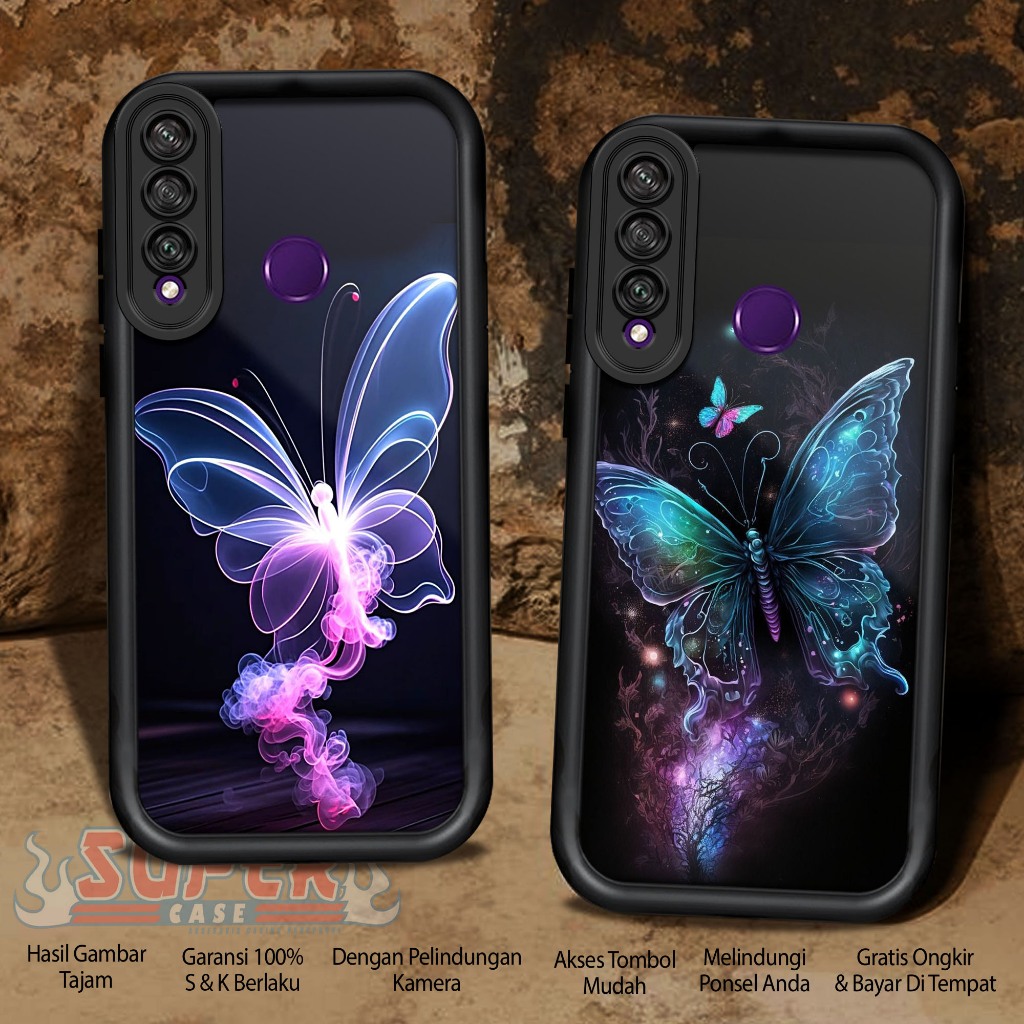 Case Hp For HUAWEI Y6P 2020 BTRFLY SoftCase Glossy casing Handphone Silikon Glass
