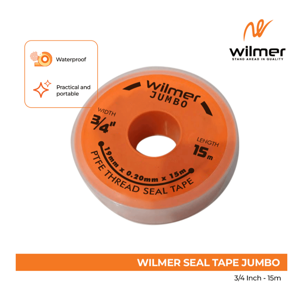 WILMER Seal Tape JUMBO 3/4 inch - Seal Tape 15 Meter - Seal Tape Pipa dan Kran Air 19mm