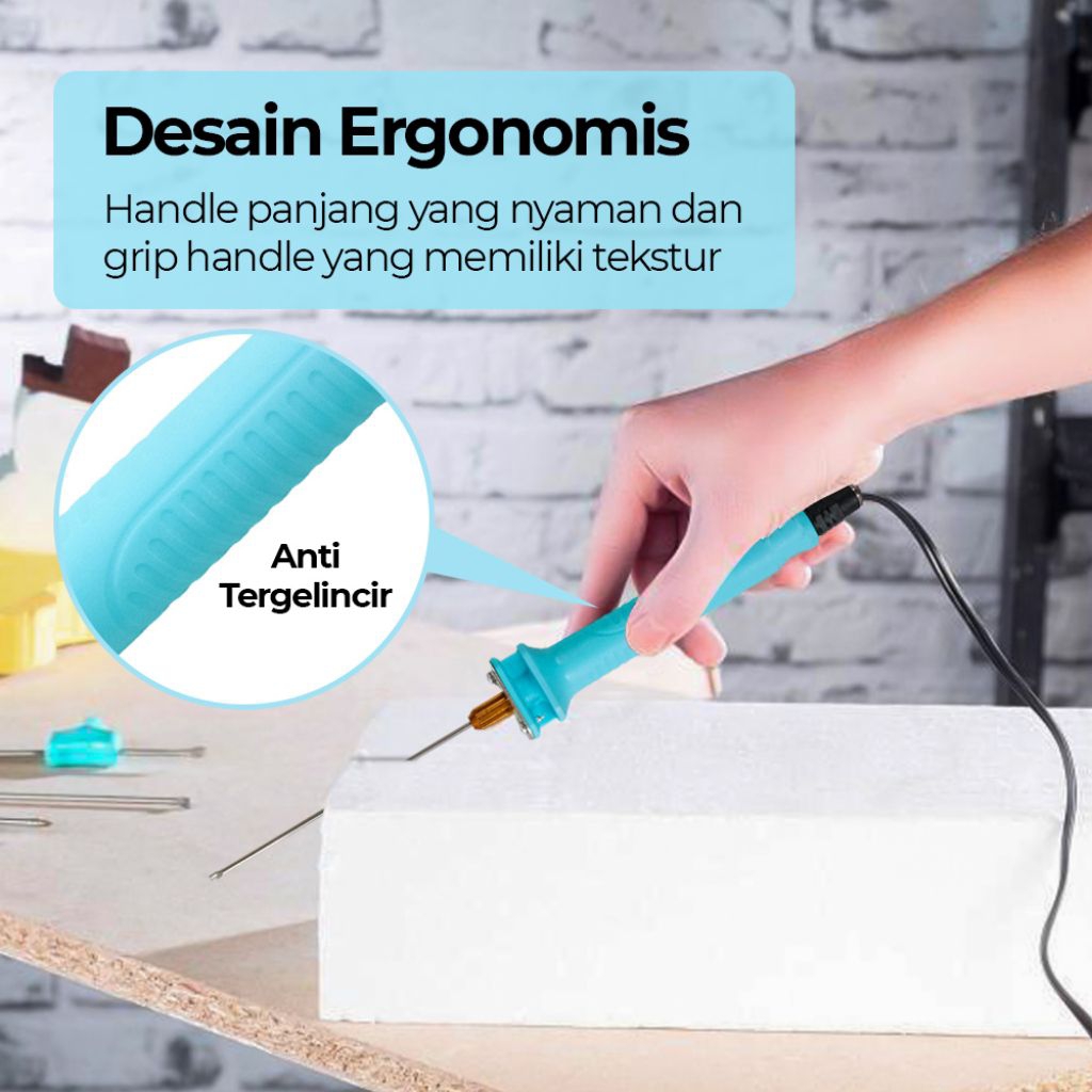 

Taffware Pemotong Styrofoam Gabus Polystyrene Cutting Machine 30W - CT10 - Blue