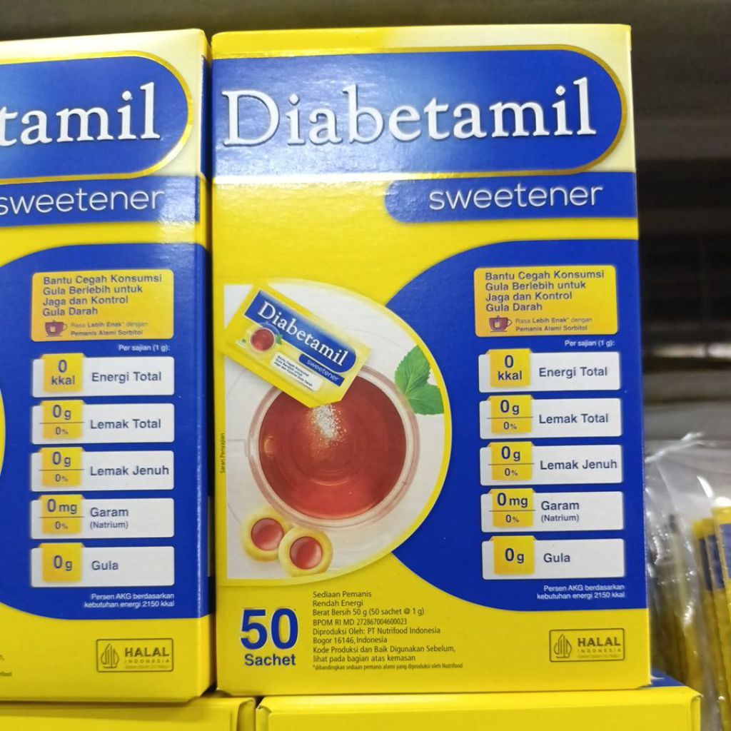 

Diabetamil Sweetener isi 50 sachet