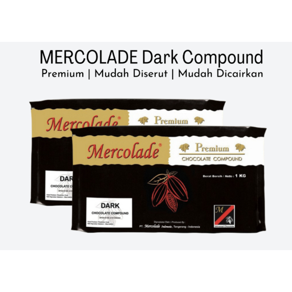 

Coklat batang Mercolade DARK 1 kg per Dus isi 12 kg