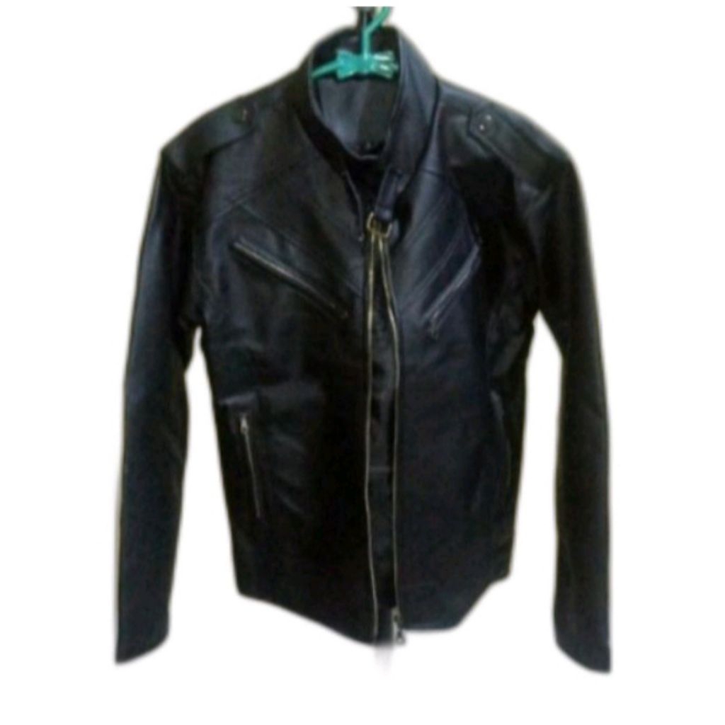 leather jacket unisex semi kulit sintetis, sisa ekspor