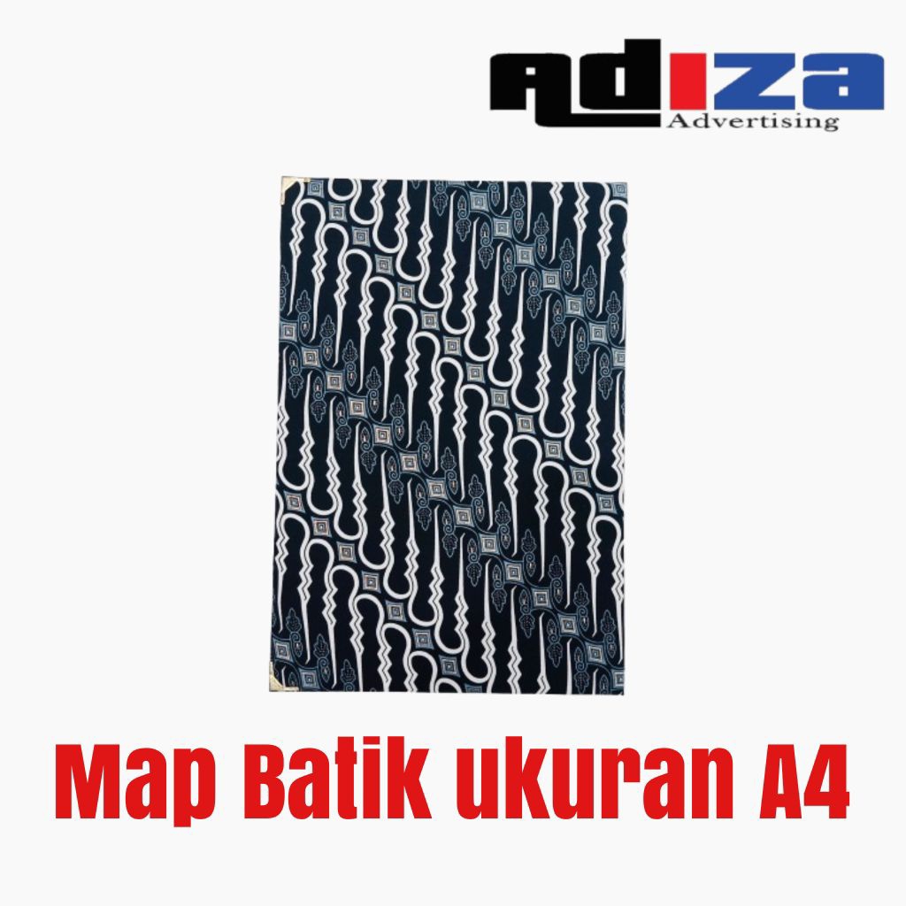 

map batik warna hitam dengan ukuran A4 dan F4