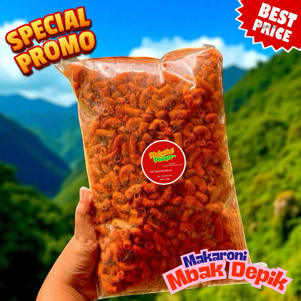 

Makaroni Pedas 1/4kg Termurah di Surabaya – Cabe Khas Menggoda