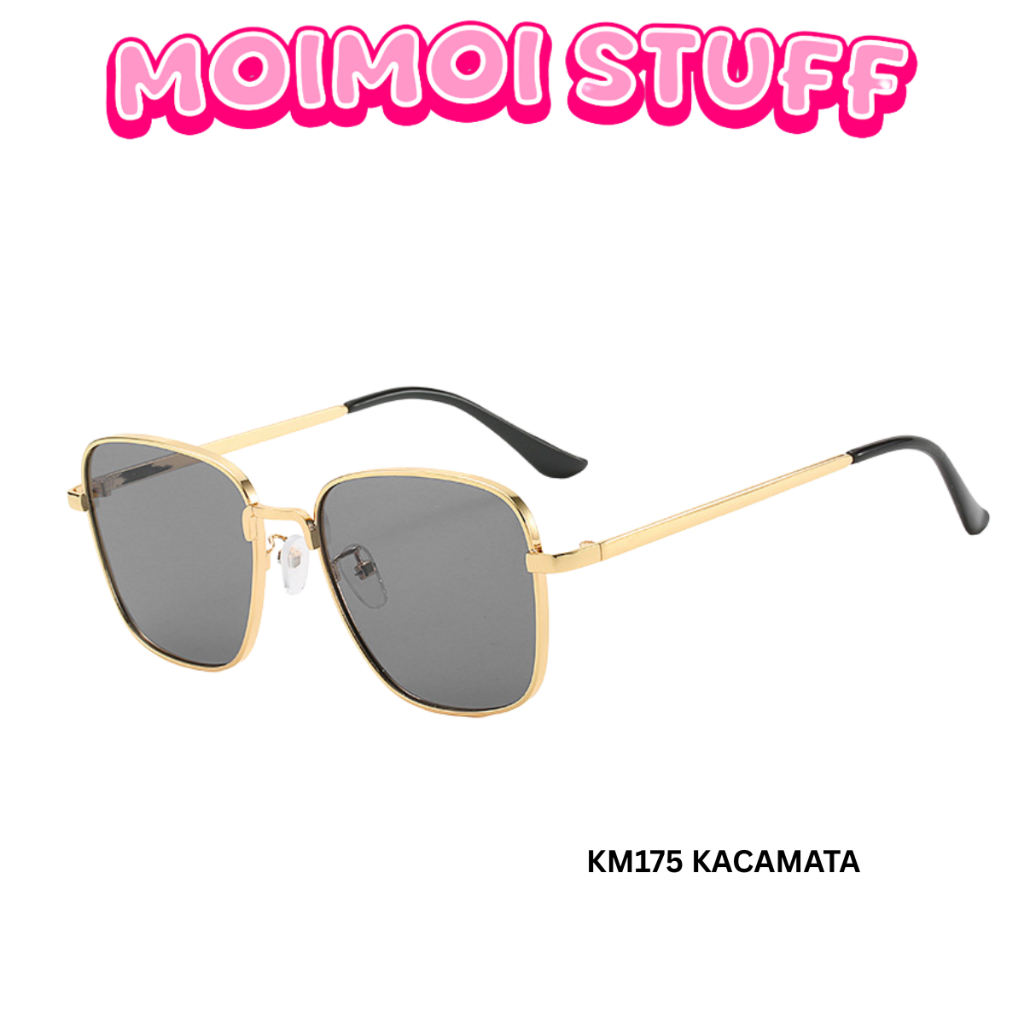 MM - KACAMATA FASHION WANITA&PRIA KM175 KACAMATA HITAM SUNGLASS IMPORT