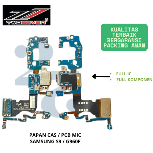 Papan Cas Samsung S9 / G960f Pcb Board Mic Full Ic Komponen