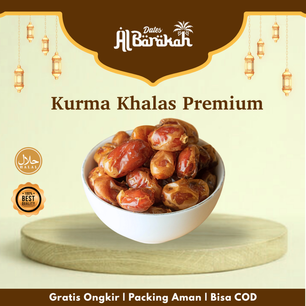 

Kurma Khalas Saad Khas Timur Tengah 1kg Premium Kholas Dates Original High Quality