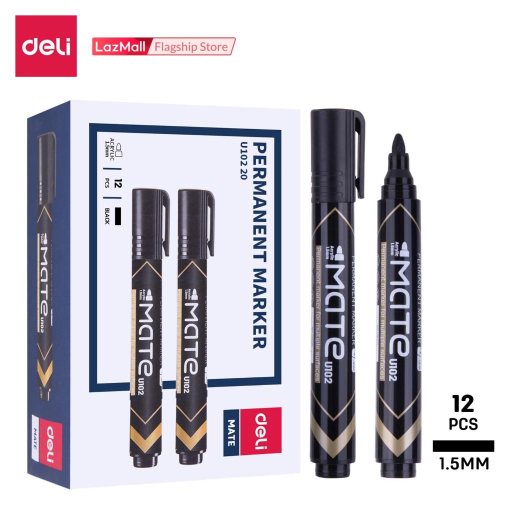

Deli Spidol Permanen bisa isi ulang 1.5mm Refill refillable permanent marker - EU102xx