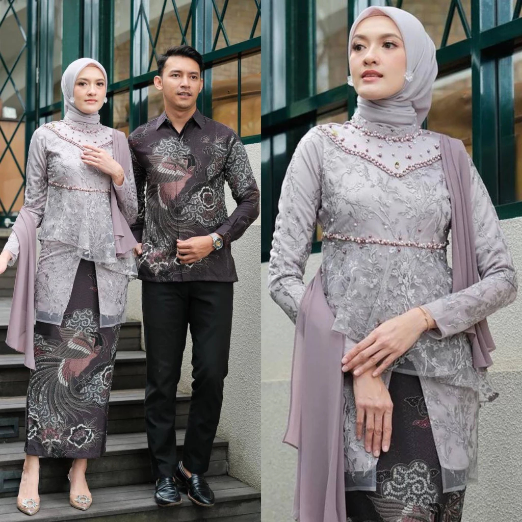 Set Kebaya Couple Brukat Kebaya Modern Kebaya Set Rok Couple Kaluna Kebaya Lamaran Tunangan Kondanga
