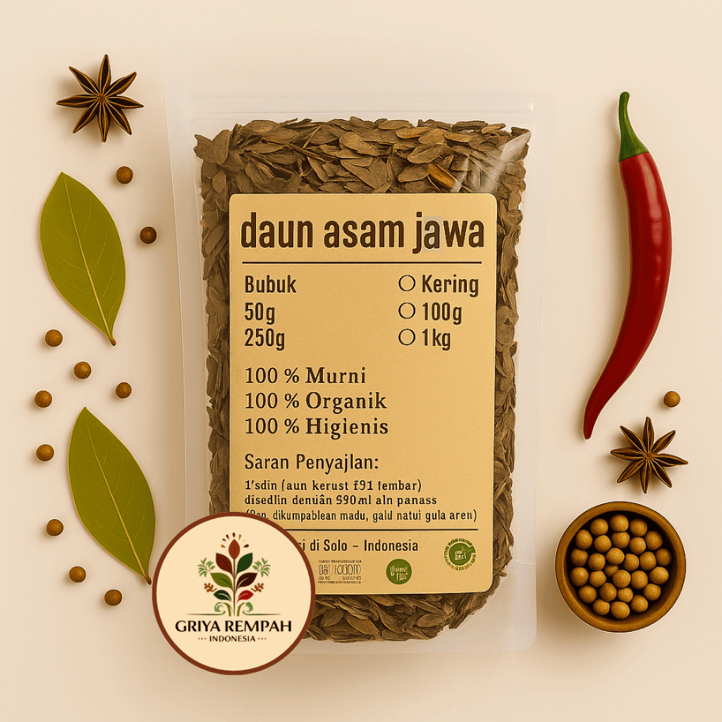 

DAUN ASEM JAWA KERING 500 GRAM – Asam Jowo Ramuan Rempah Herbal Alami dengan Khasiat Jamu Tradisional Simplisia Tamarindus indica
