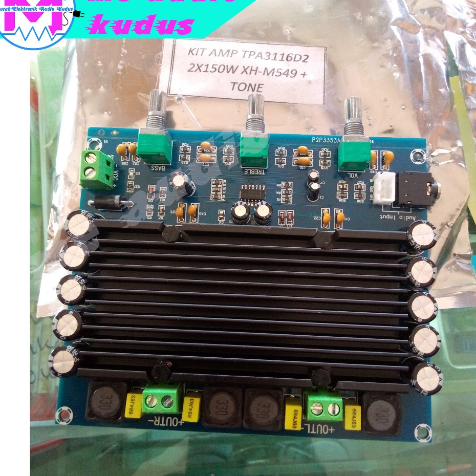 KIT AMPLIFIER TPA3116D2 2X150W XH-M549+TONE