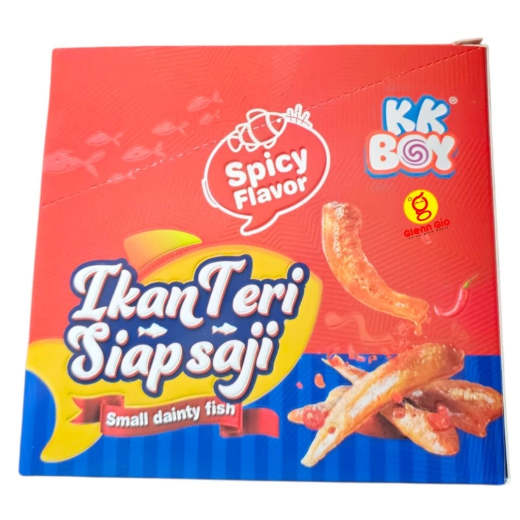 

Ikan Teri Siap Saji Rasa Pedas KK Boy Box isi 20 pcs