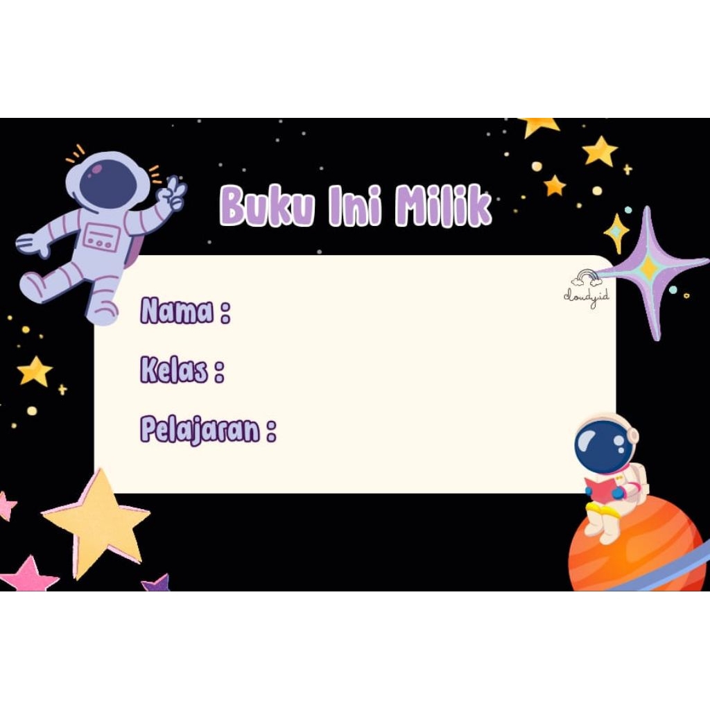 

label buku | stiker sampul | stiker buku