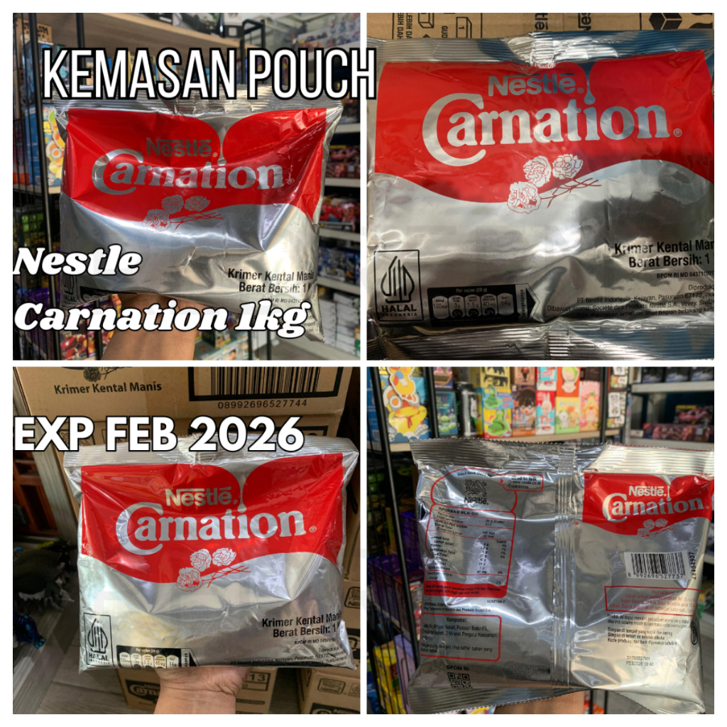 

Krimer Kental Manis Carnation susu kental manis carnation 1kg pouch