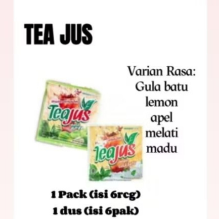 

TEA JUS All VARIAN/SERBUK MINUMAN TEA JUS/1PACK 1DUS