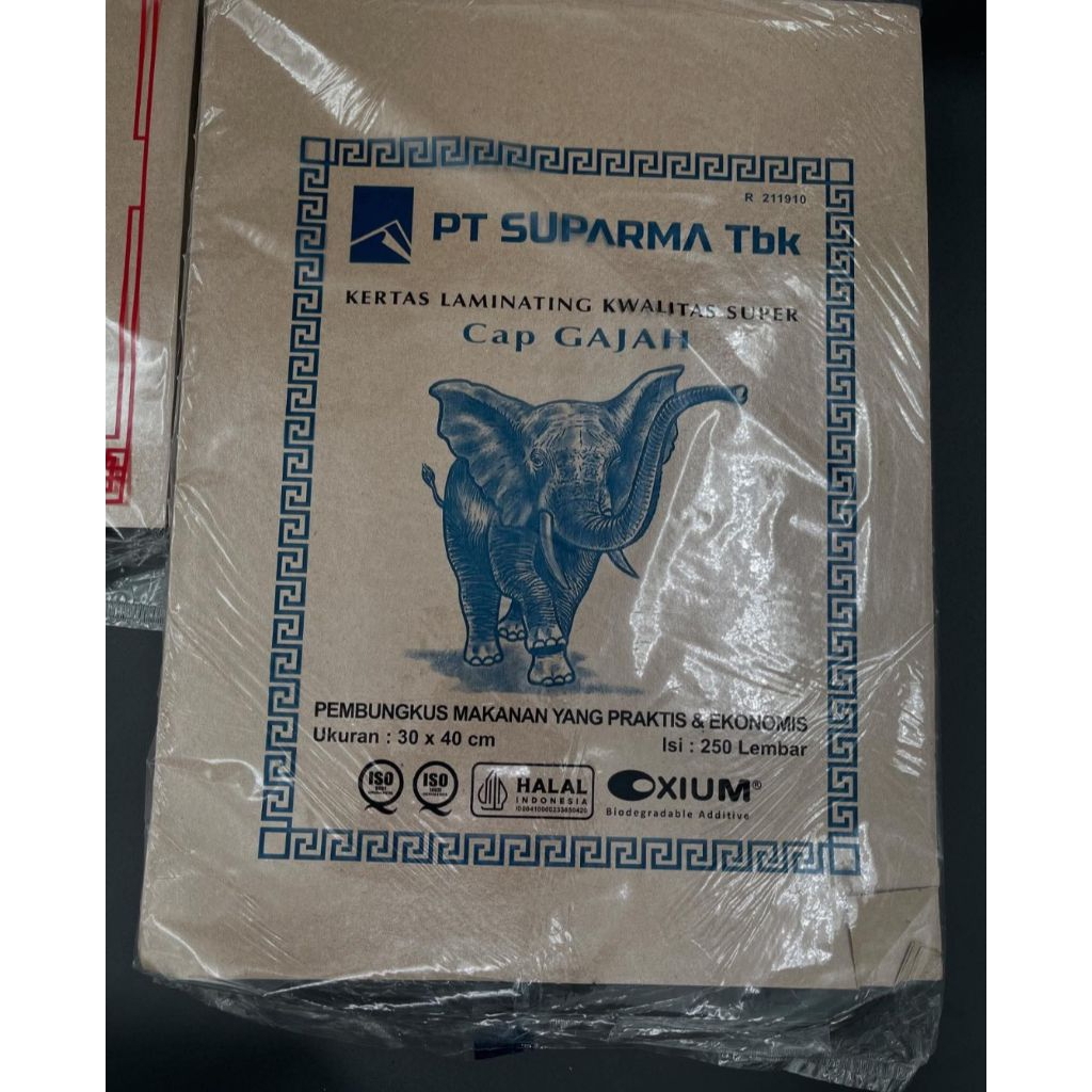KERTAS NASI COKLAT GAJAH BIRU ISI 250 LEMBAR