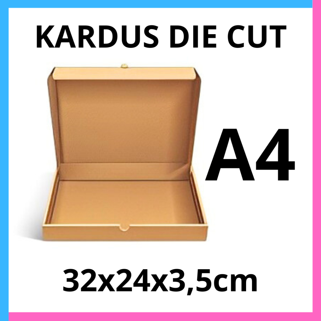

Kardus die cut 32x24x3,5cm Karton box packing A4