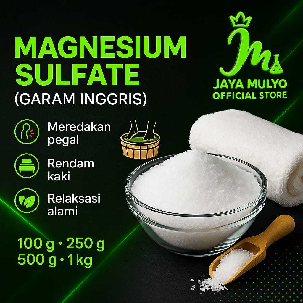 

Magnesium Sulfate 1kg / MgSO4/ Garam Inggris / Epsom Salt